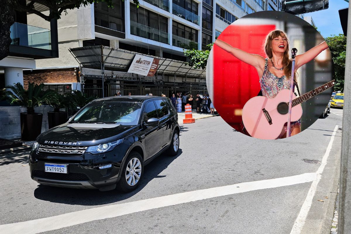 Taylor Swift deixa hotel no Rio de Janeiro