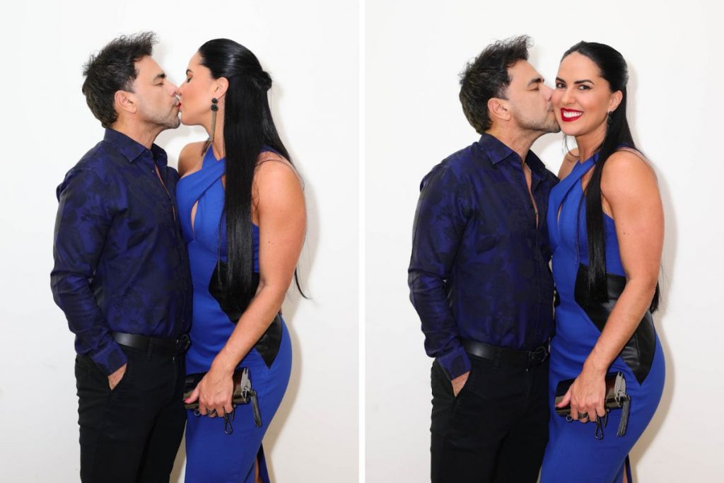 Zezé di Camargo e Graciele Lacerda se beijando