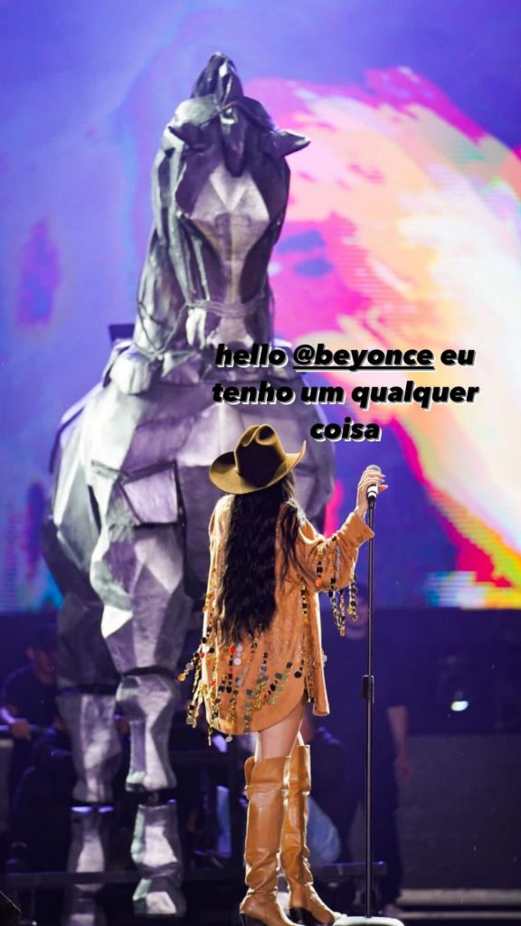 Ana Castela oferece cavalo a Beyoncé