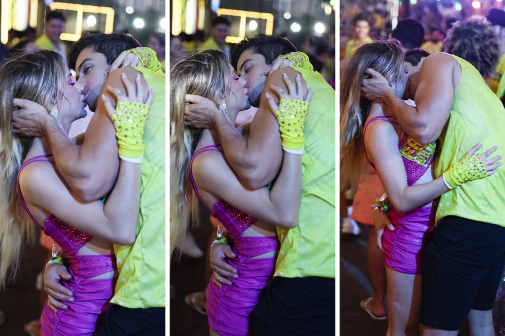 Gabi Martins beijando na Farofa da Gkay