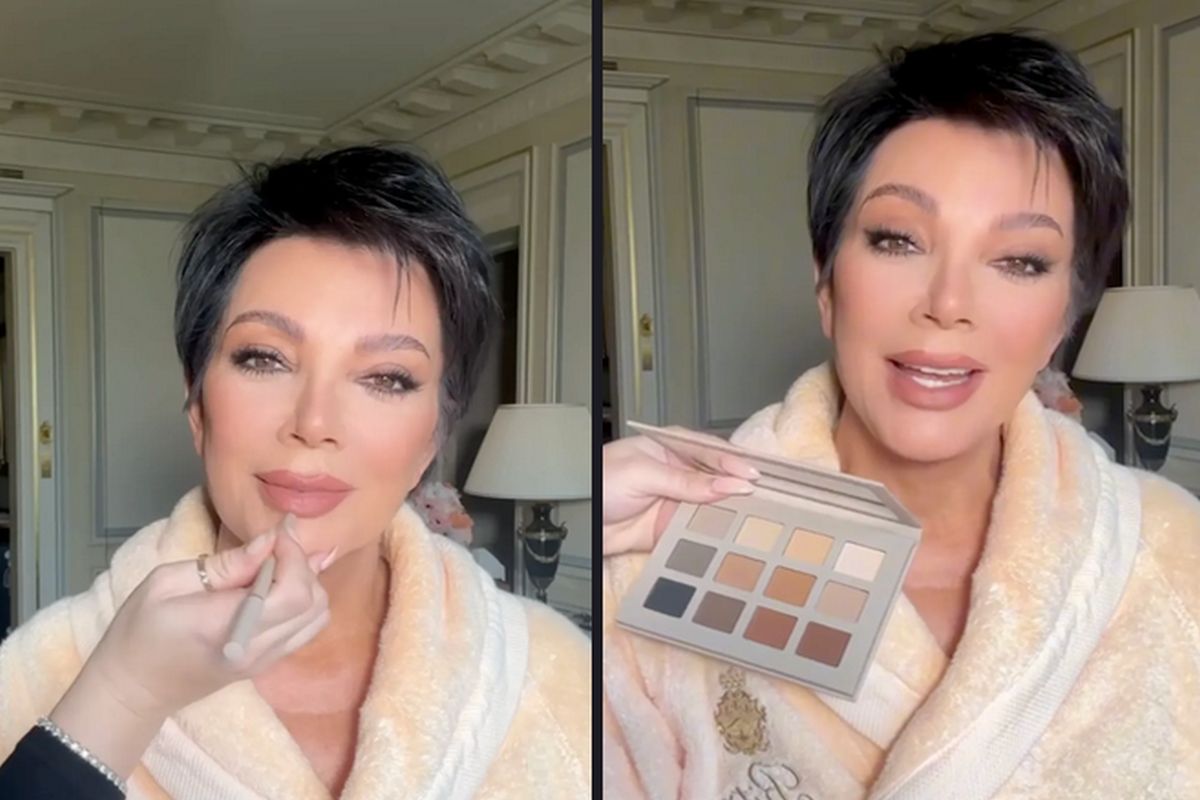 Kris Jenner promove maquiagem de Kim Kardashian