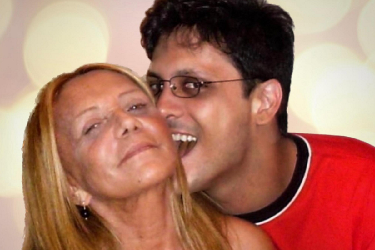 Lucio Mauro Filho e a mãe